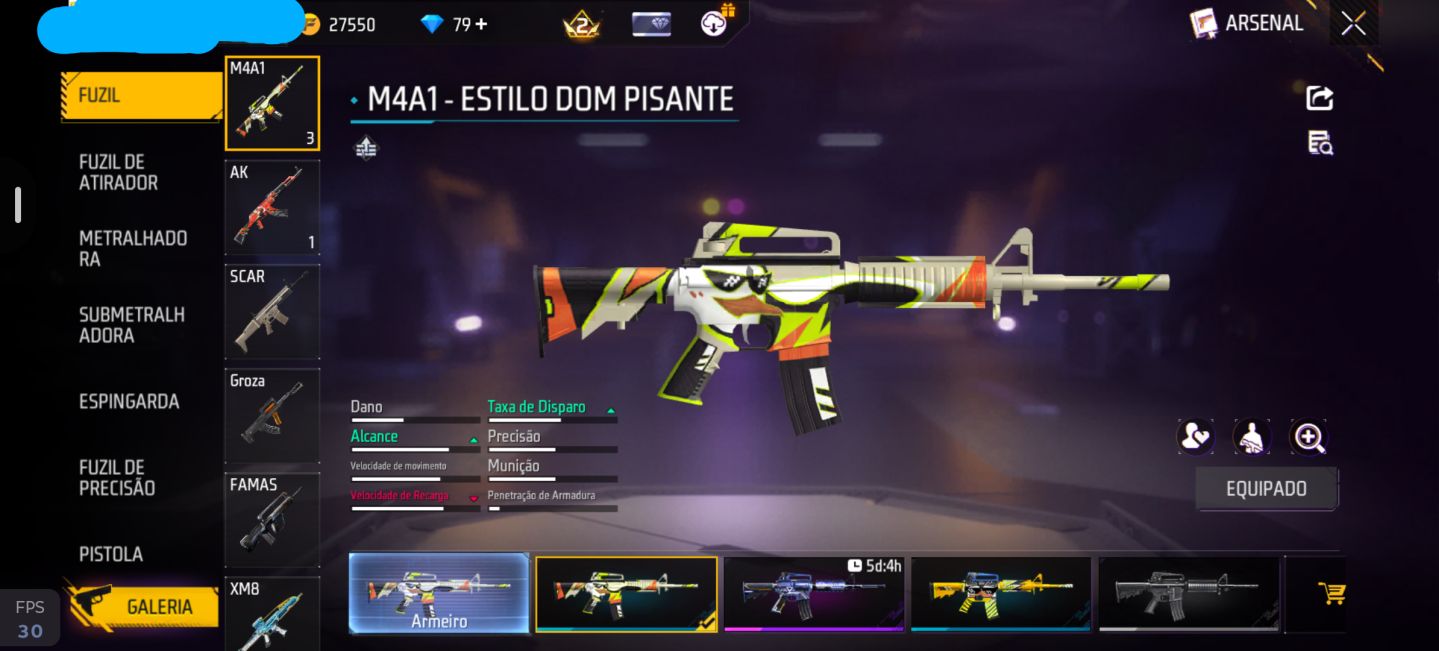 Conta free fire com Naruto