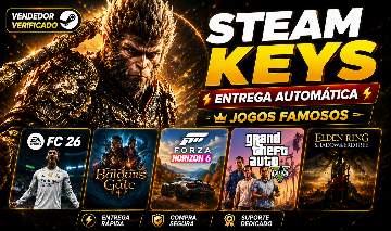 STEAM KEY ULTRA + 2 BRINDES - RANDOM triple A/ jogos FAMOSOS / caros / 200