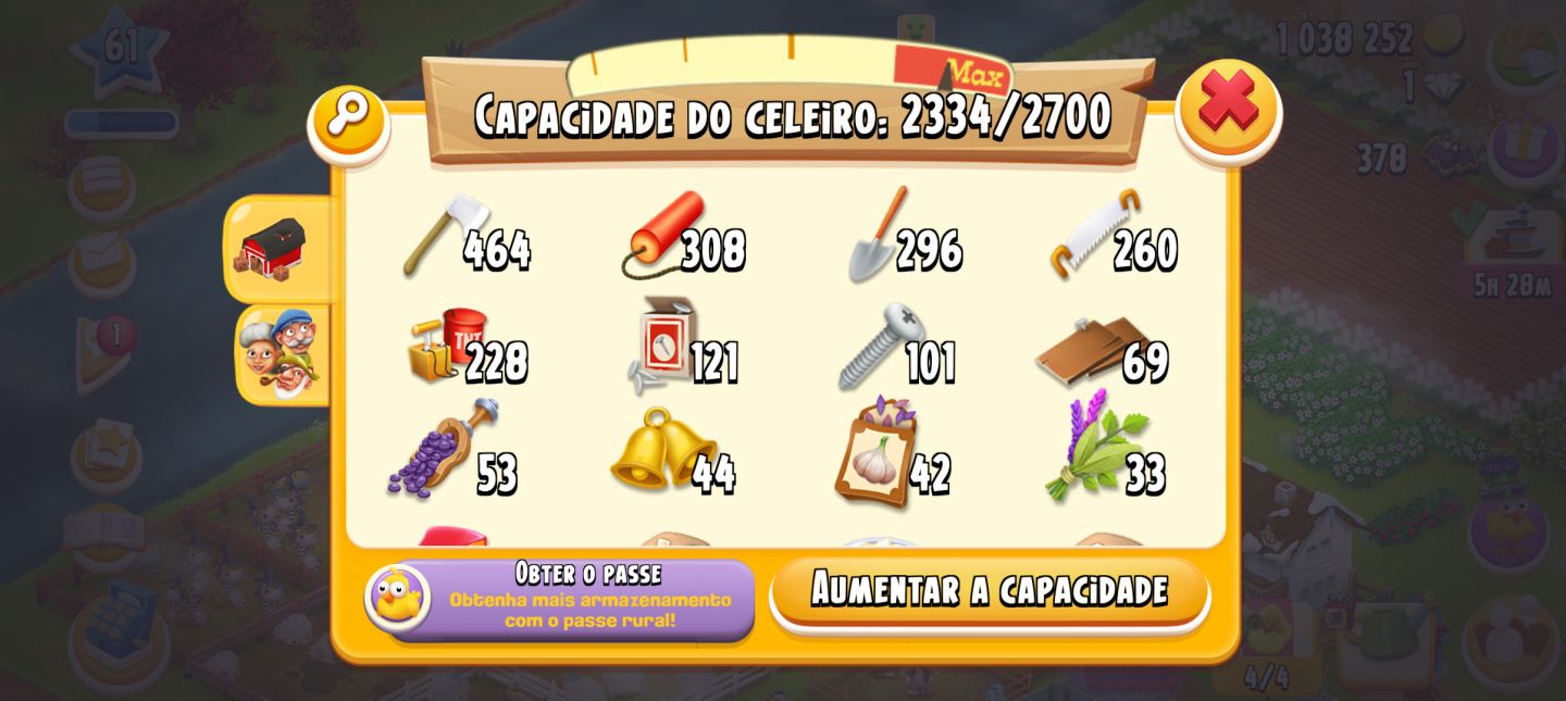 Conta HayDay lvl 61