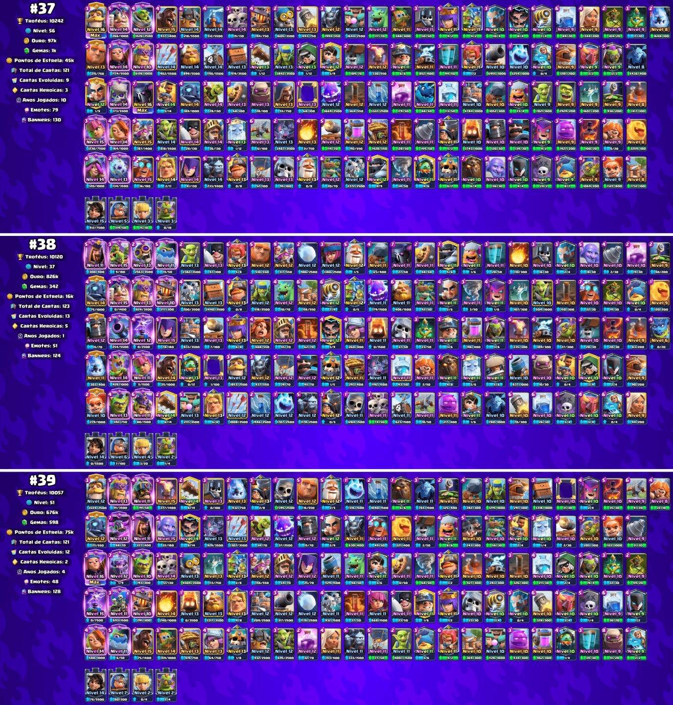 MELHOR VARIEDADE - IMAGENS + BRINDEs!! - CONTA CLASH ROYALE 1K-10K DE TROFEUS!