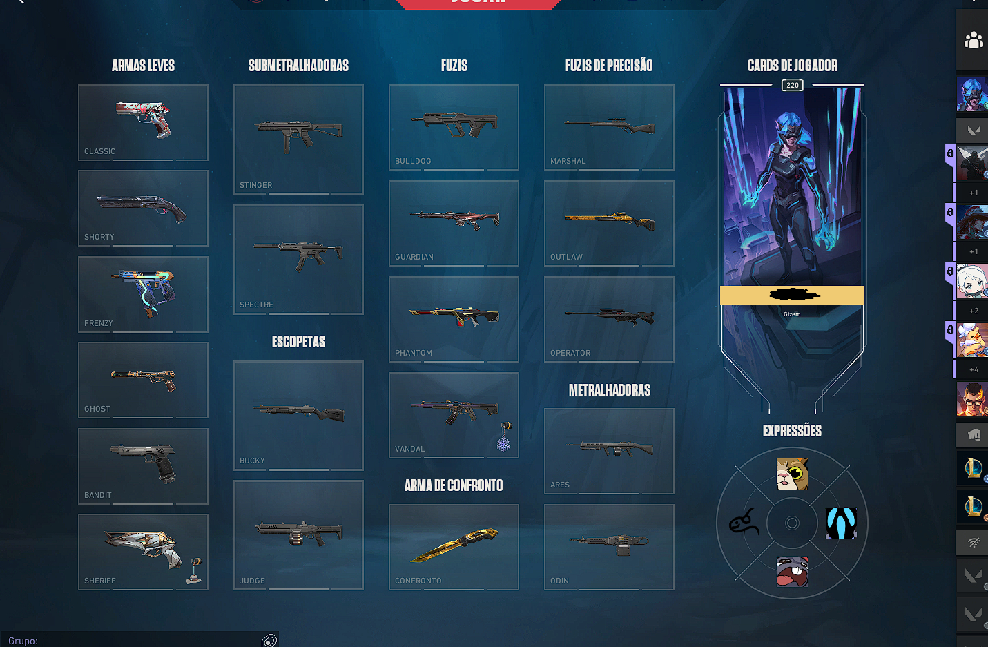 CONTA VALORANT - MUITAS SKINS - PEAK ASCENDENTE 3 - NEGOCIO VALOR