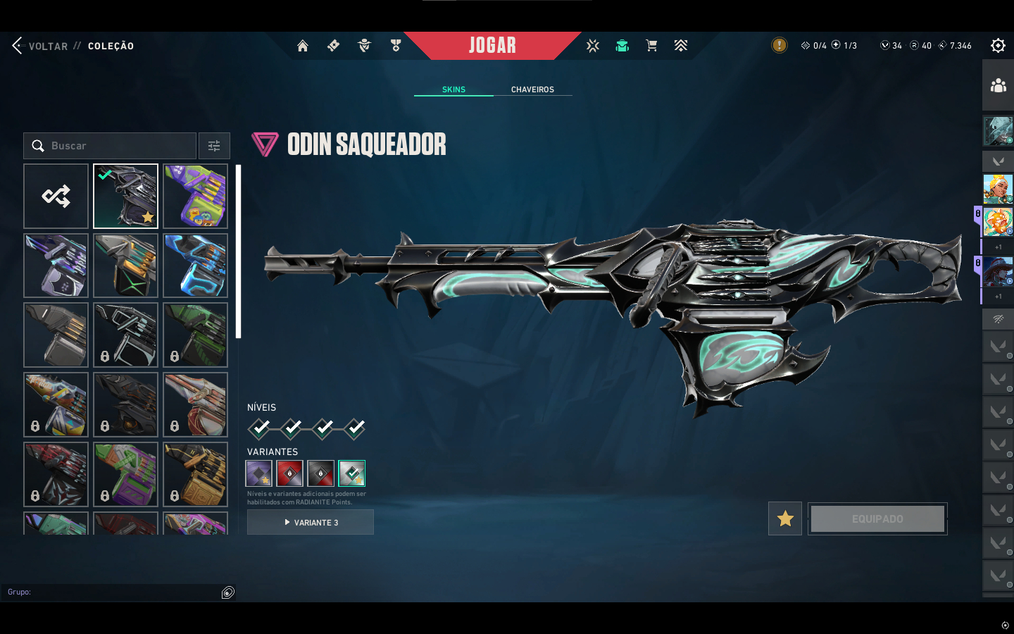 Conta Valorant Full Skins Raras + Facas | Alto Nível | R$1.500 (Negociável)