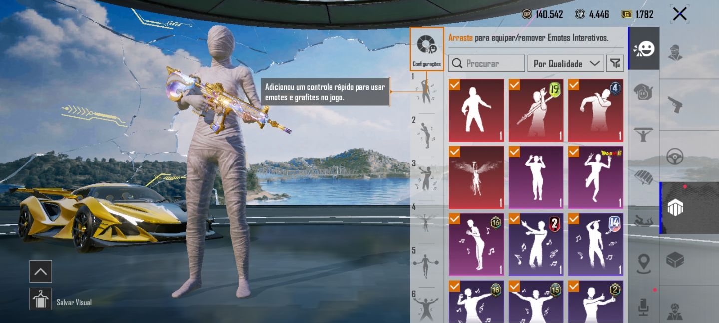 PUBG mobile- Múmia set M416 LV6