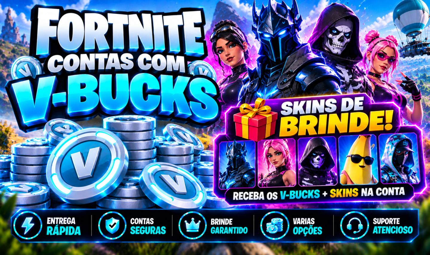 CONTAS DO FORTNITE COM V-BUCKS + SKINS | ENTREGA RÁPIDA | MELHORES PREÇOS