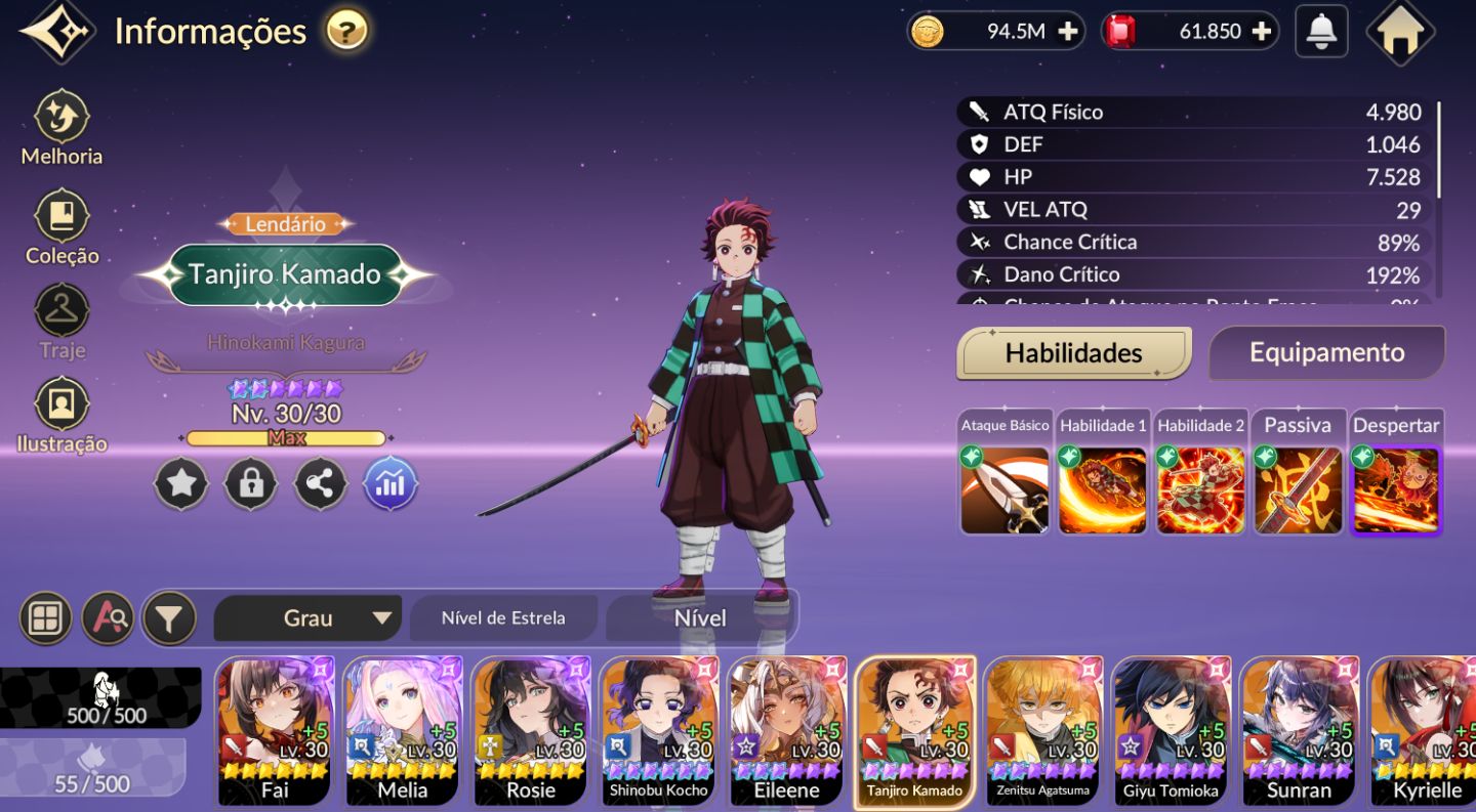 Conta Seven Knight REBIRTH 60.000 Rubis | Server NA + Collab T6