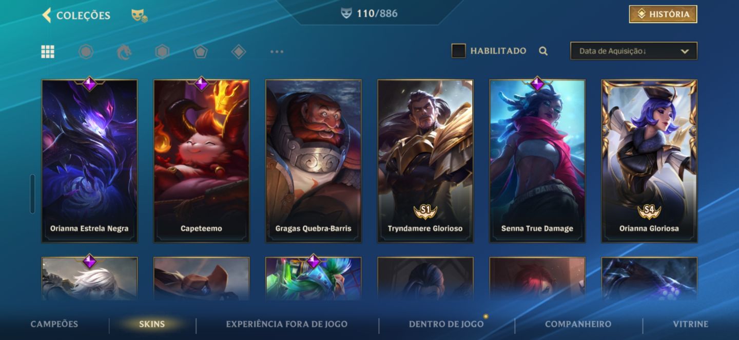 Conta WR top pra deixar como main