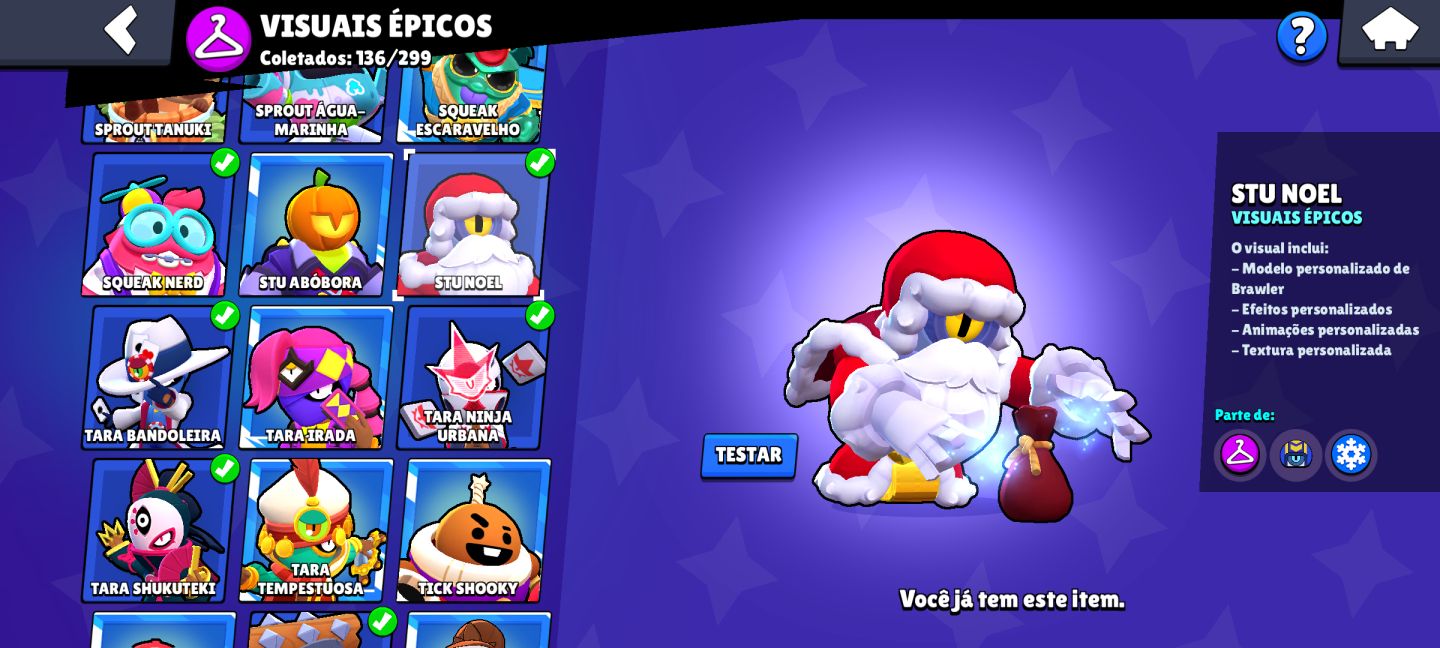 Conta de brawl stars com skins raras e muito conteúdo! (promo)