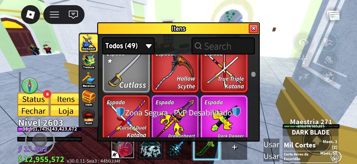 Conta de blox fruits muito rara e completa