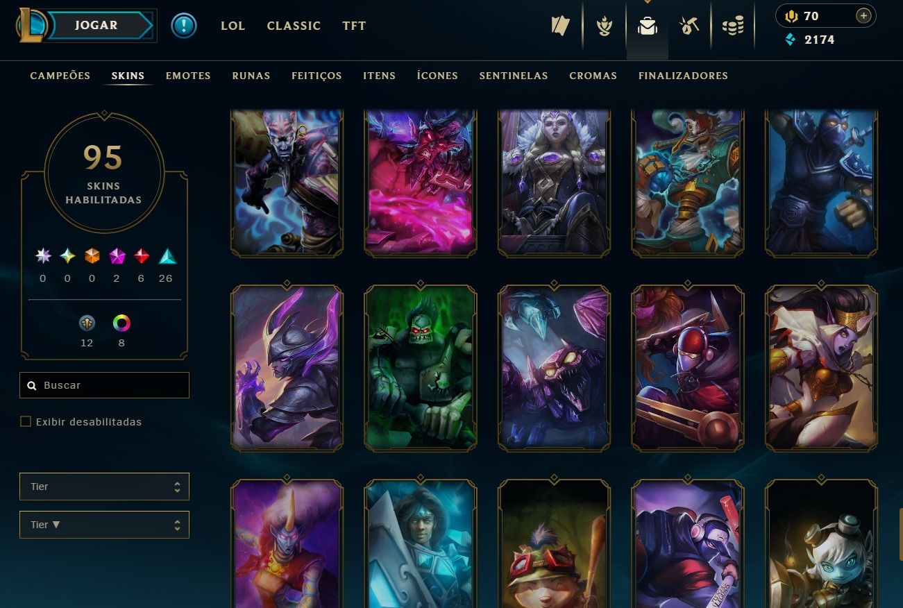 Conta de 2018 - 95 Skins - Lvl 192 - 147 Campeões - 45 Baús - 8 Cromas