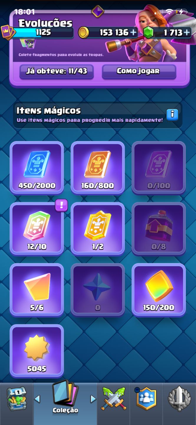 Conta de clash royale arena 22