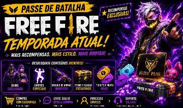 [PROMOÇÃO ] PASSE BOOYAH PREMIUM FREE FIRE - NÃO PRECISA ADICIONAR