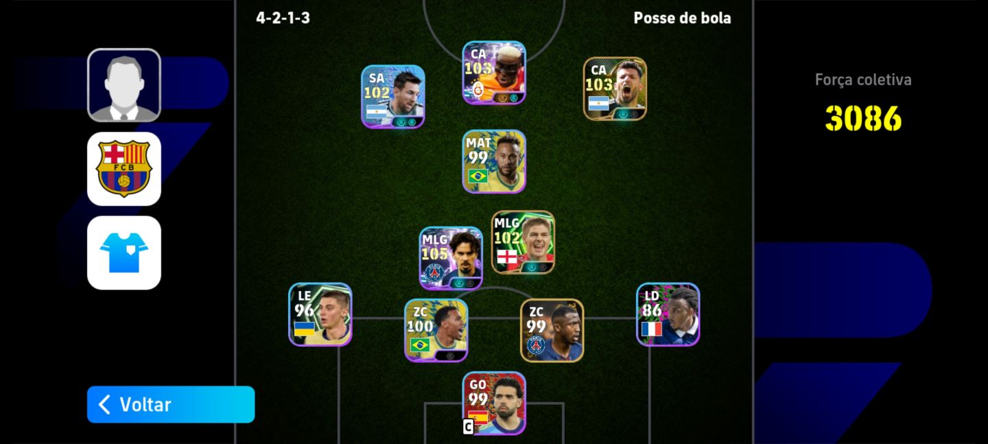 CONTA eFOOTBALL MOBILE | VÁRIOS SHOW TIME