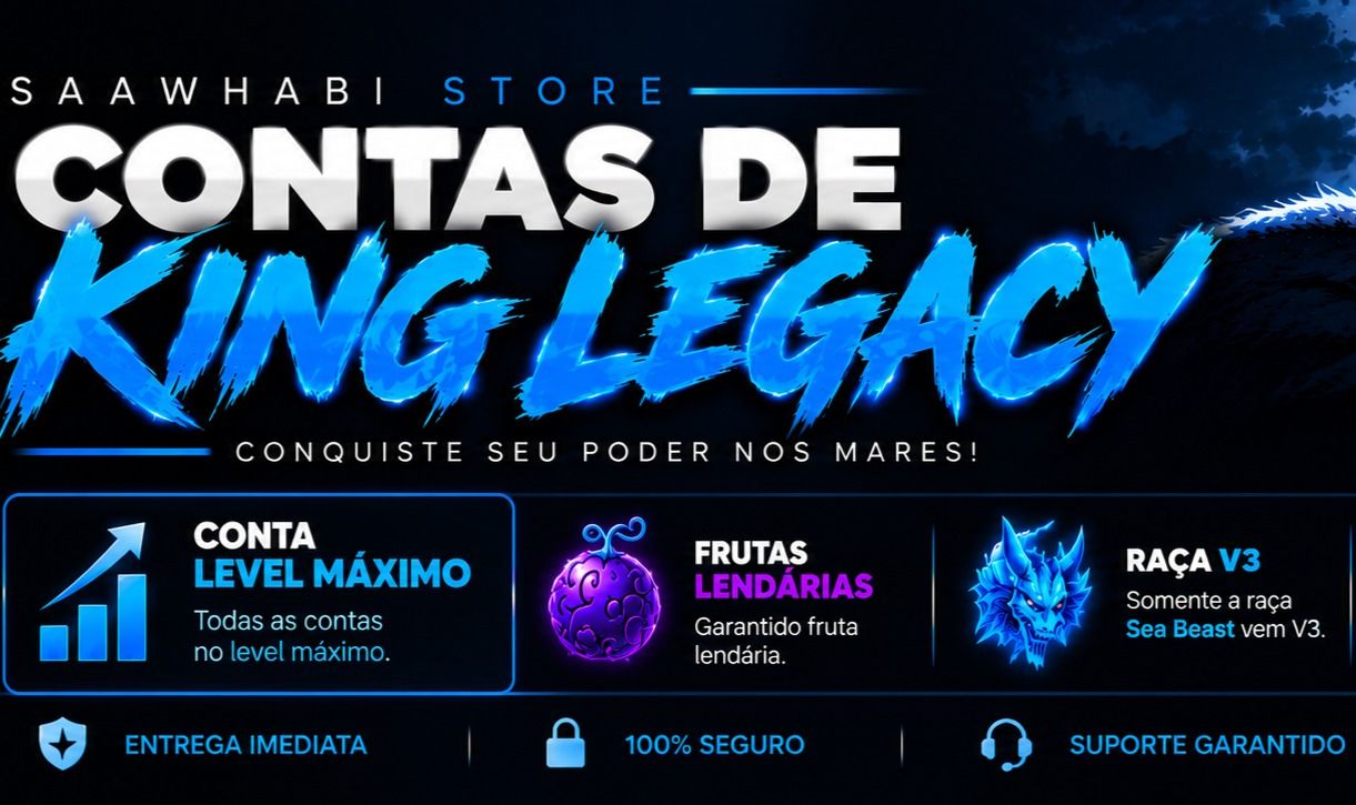 CONTAS KING LEGACY | LEVEL MAX | BLOOD MOON TWINS | SEA BEAST V3 | HAKI V2