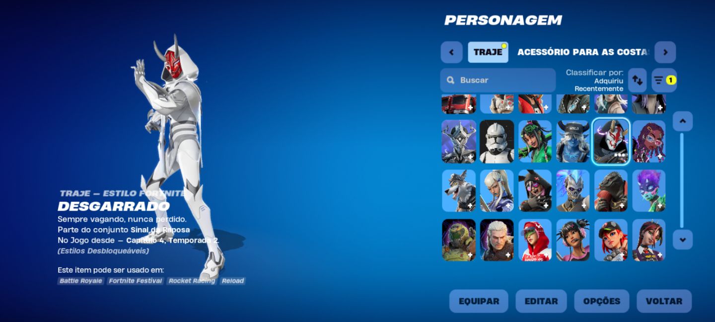 Conta epic games e fortnite com várias skins/ Power Rangers