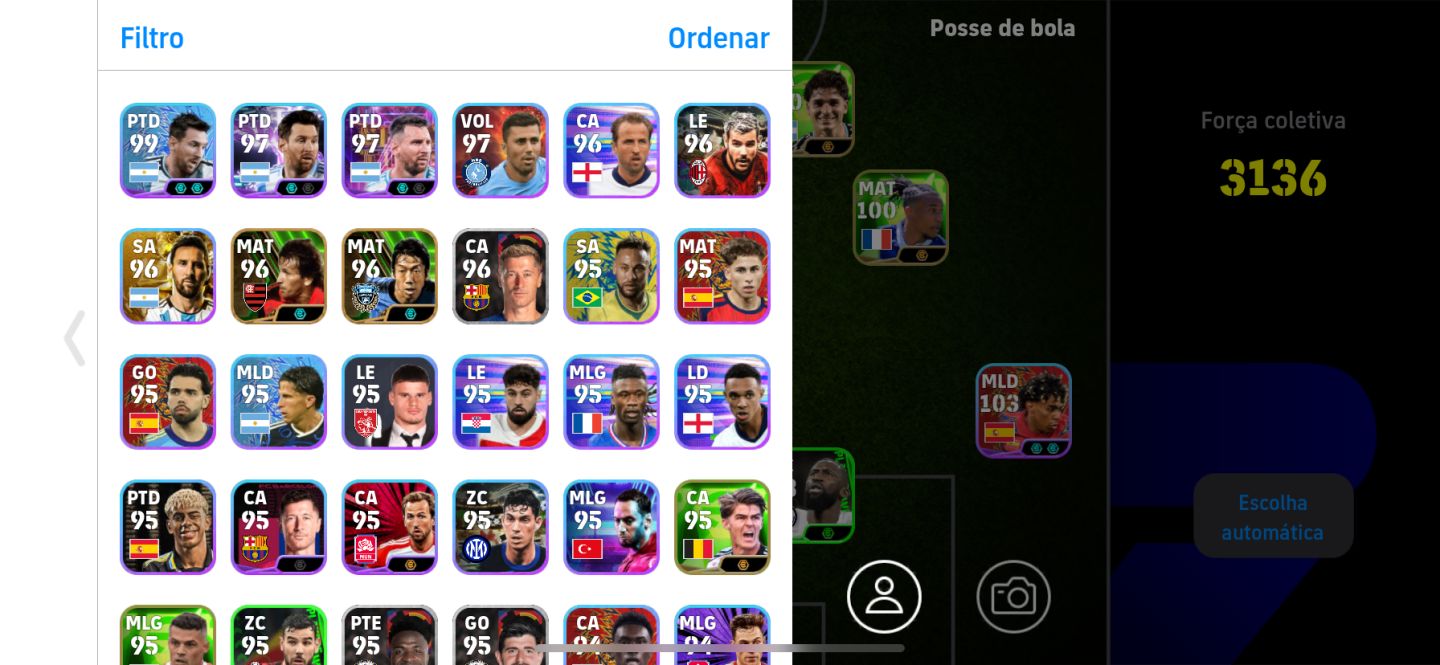 Conta de efootball iniciante