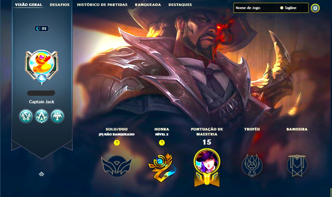 SKIN LENDÁRIA LUCIAN VELHO OESTE + [ CONTA MAIN ADC ] + [ TROCA NICK ]