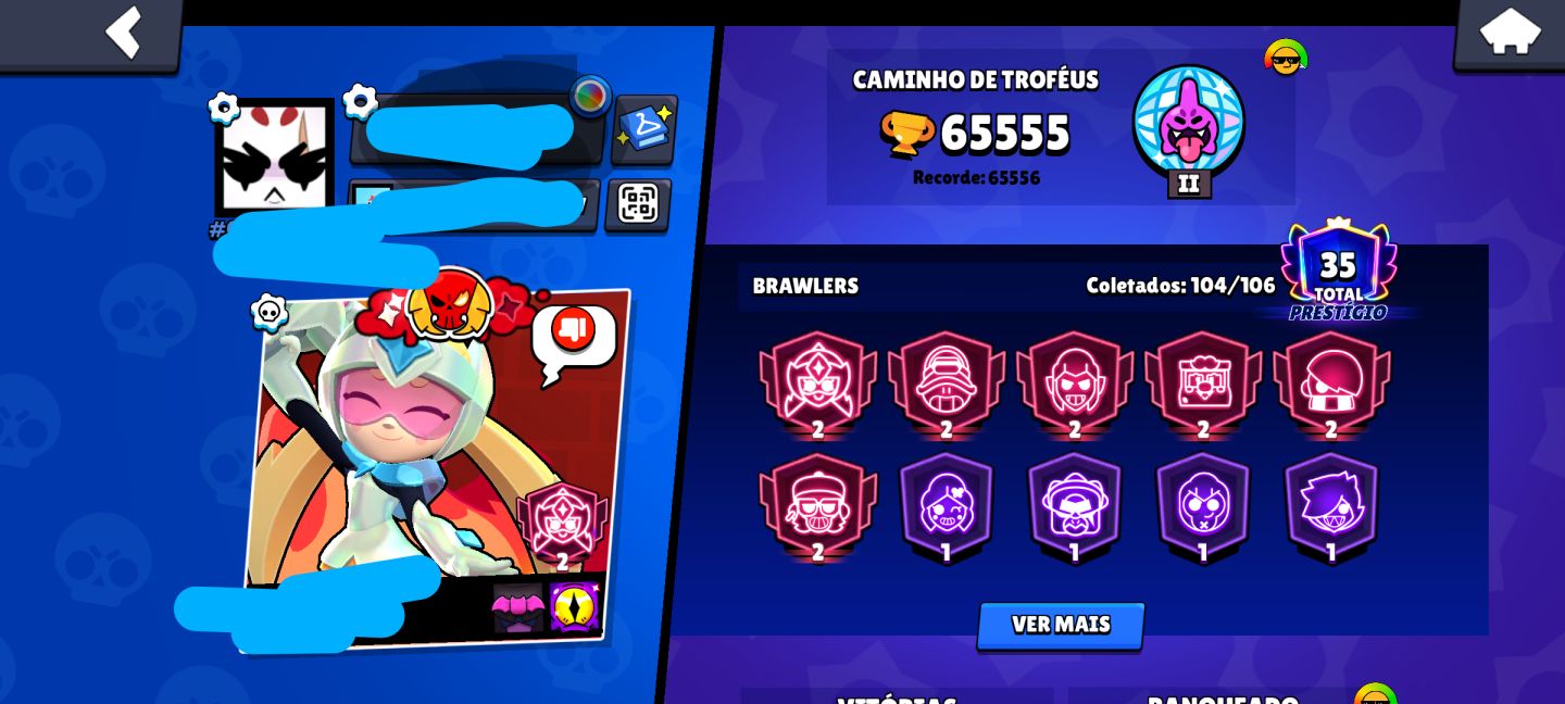 CONTA BRAWL STARS À VENDA | CONTA COMPLETA 65K 104 BRAWLERS