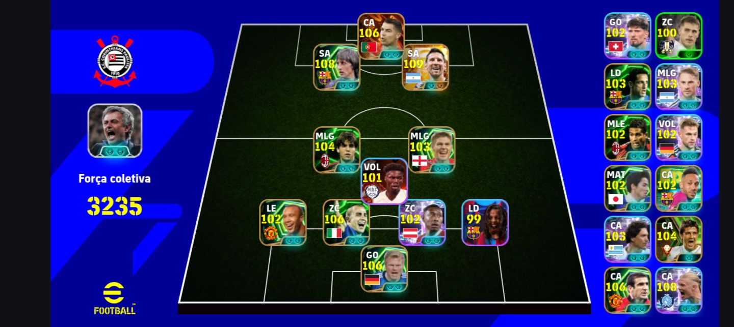 Conta efootball 3235+ messi big time/cr7 big time/cruyff epic/oliver kahn epic