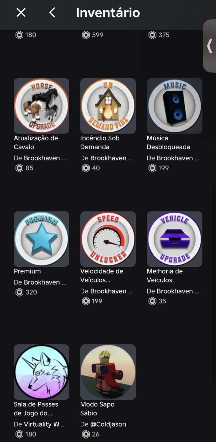 CONTA ROBLOX + DIVERSOS PASSES BROOKHAVEN