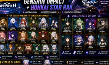 CONTA GENSHIN NVL60 + HSR NVL70. SKIN DA AYAKA E SHENHE (GENSHIN)