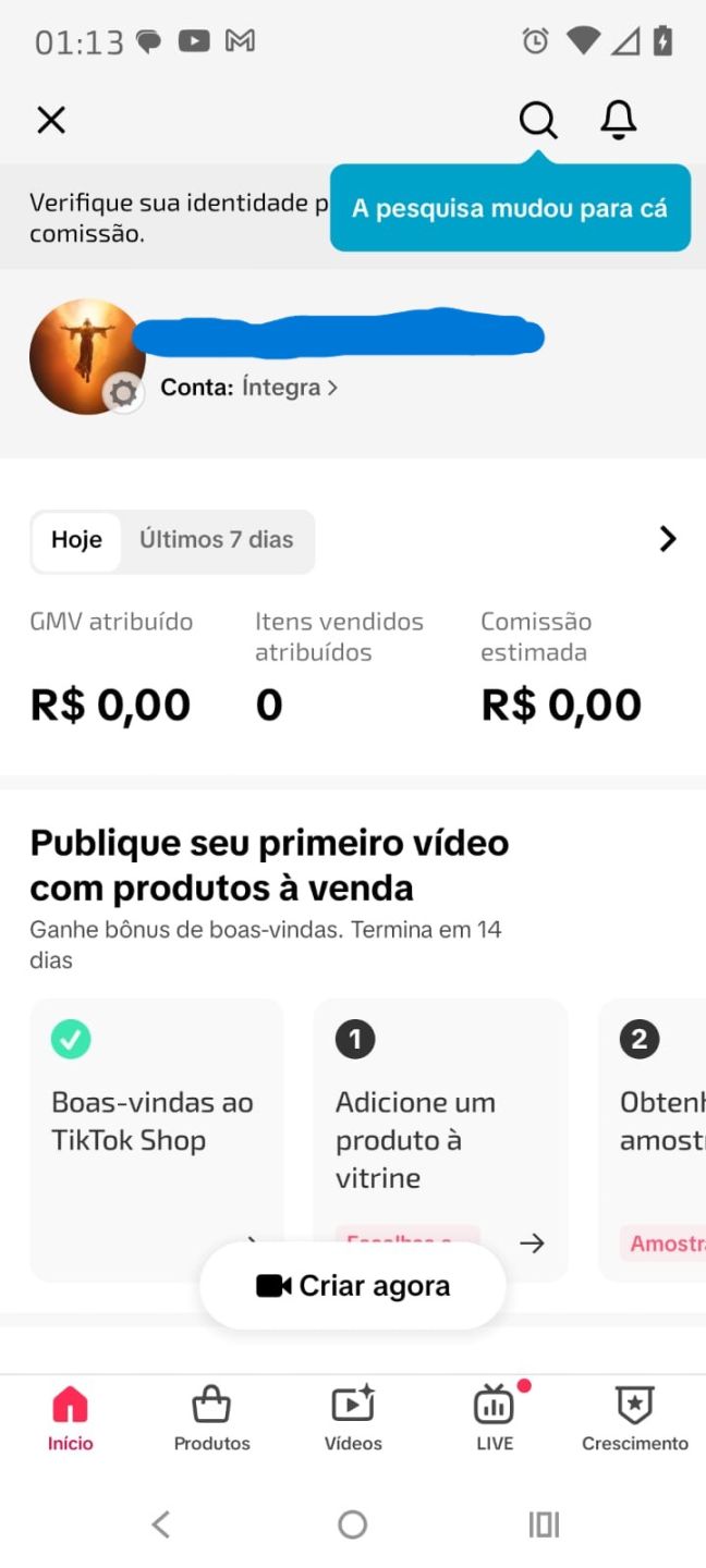 CONTA TIKTOK 1,0K SEGUIDORES, SHOP APROVADO | NICHO PROSPERIDADE | SEM DOC