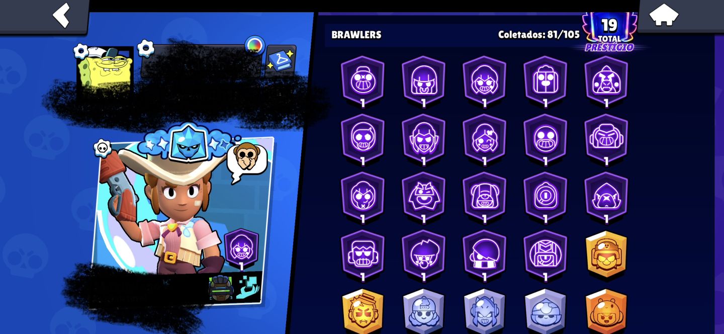 CONTA BRAWL STARS COMPLETA 35K TROFÉU(+600 gemas)