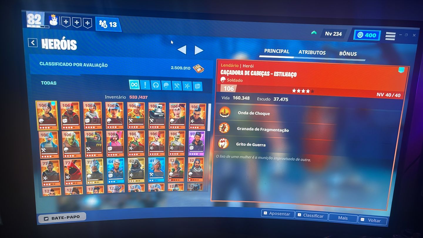 CONTA FORTNITE OG 2017 | 197 SKINS | REAPER | OMEGA | LOVE RANGER | STW FUNDADOR