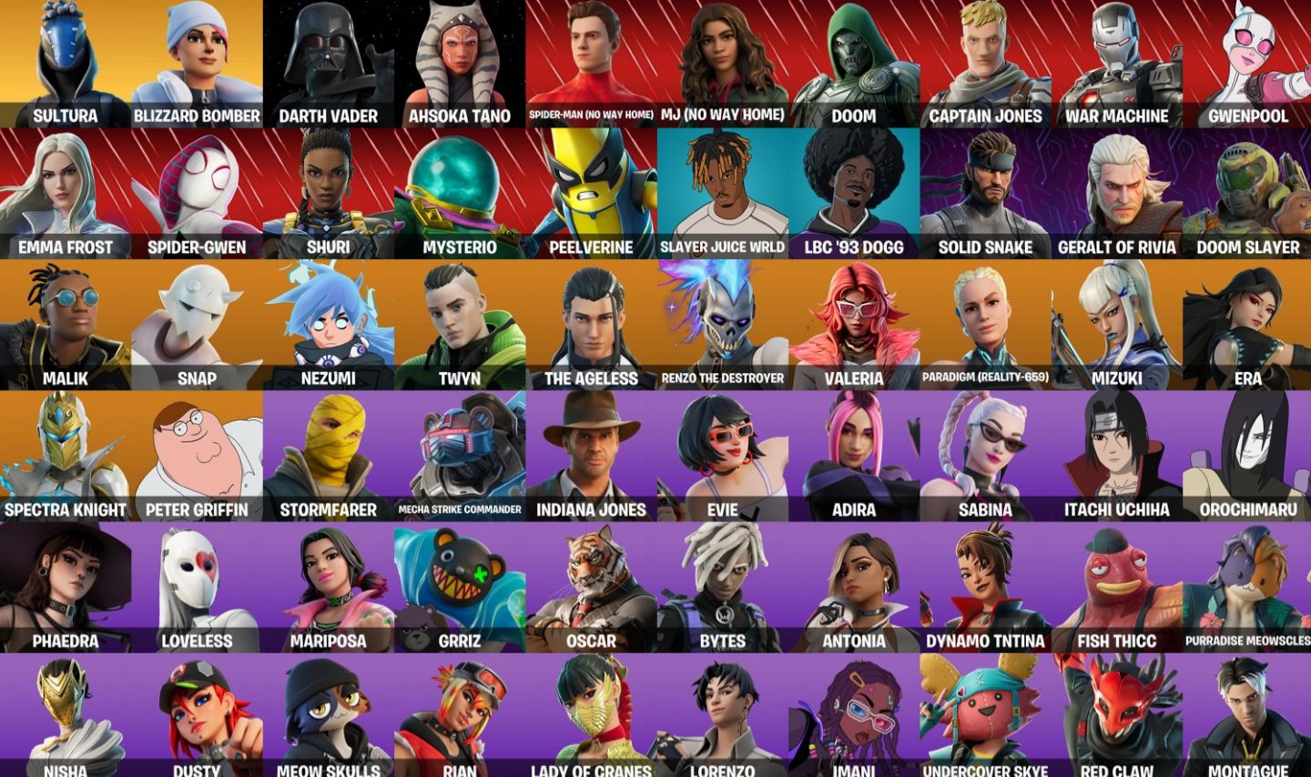 96 SKINS - PSN SKIN - NEW MARVEL PASS - OROCHIMARU - 2.900 V-BUCKS