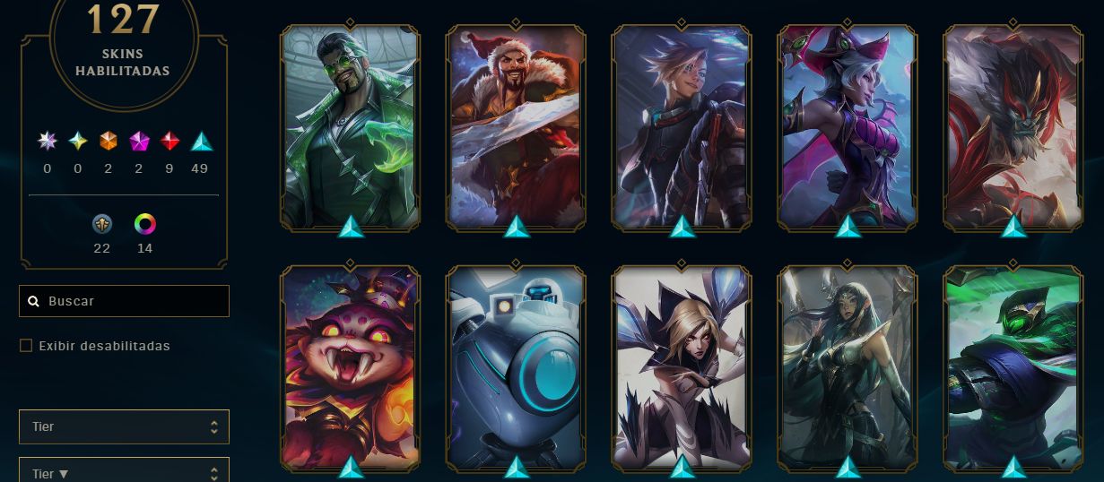 CONTA LEAGUE OF LEGENDS - 86 SKIN - MITICAS/LENDARIAS/EPICAS - FULL ACESSO