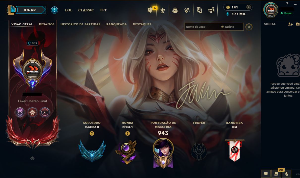 CONTA LOL | 654 SKINS | AHRI LENDA IMORTALIZADA AUTOGRAFADA | SEASON 2018
