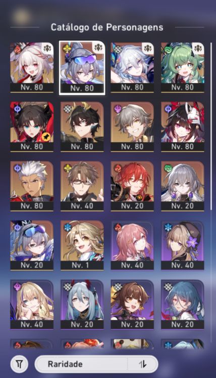 Conta Honkai Star Rail end game com SW999 E6