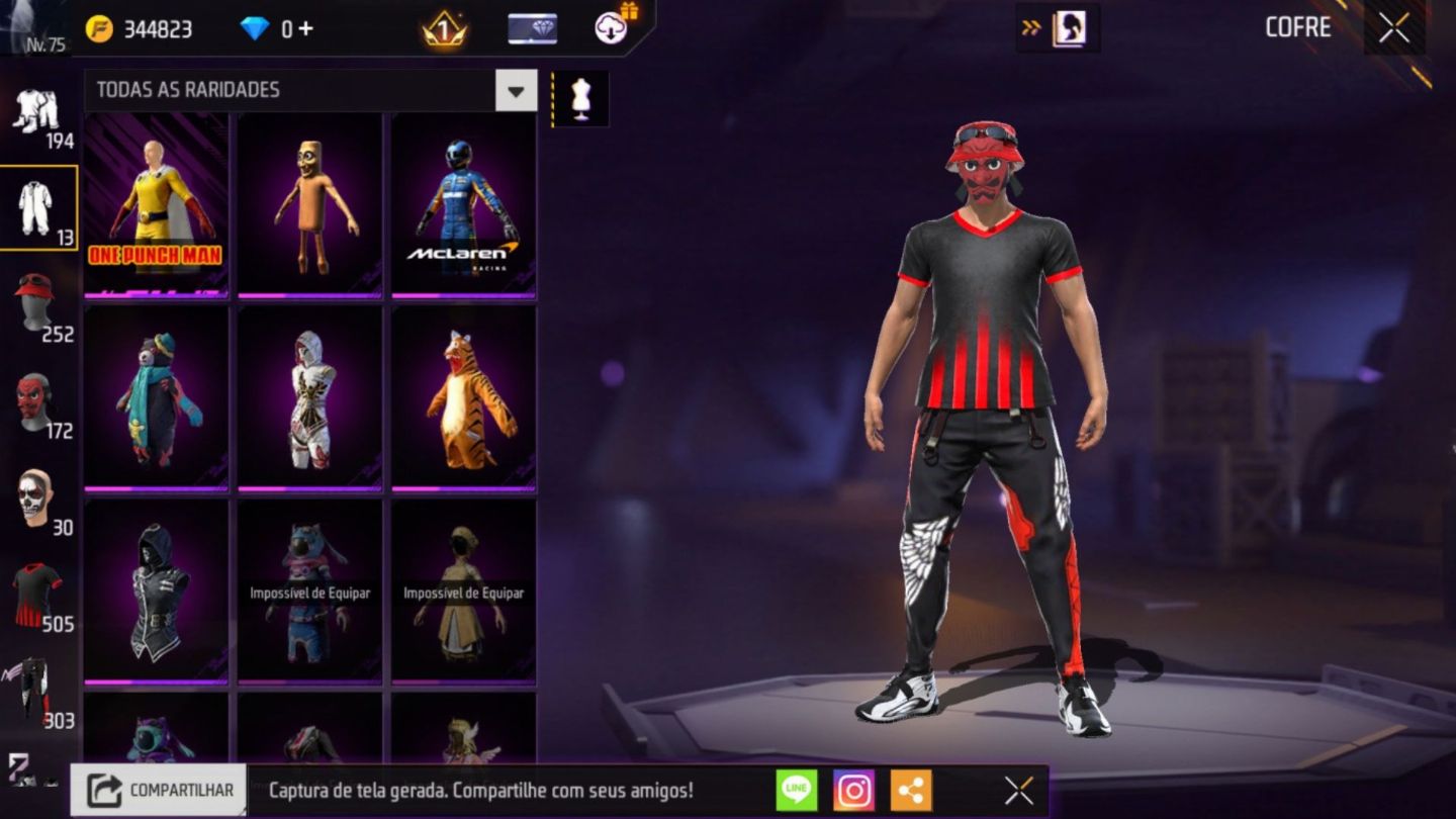 CONTA COM 2 ANGELICAIS, SOMBRA ROXA E AVENTUREIRO /FREE FIRE