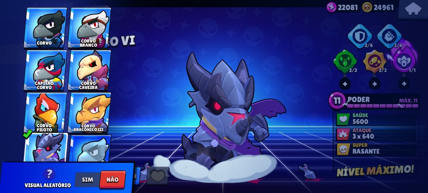 Conta brawl stars e clash royale com muitos personagens