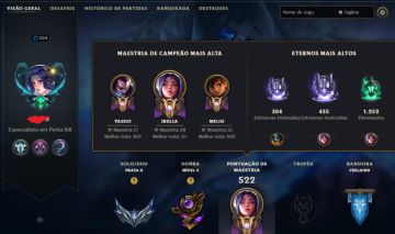 Conta com todos os campeões LVL 324