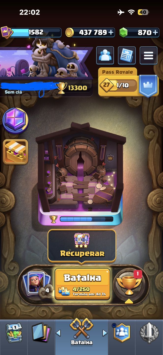 Conta Clash Royale 13.300 troféus, Antiga e Rara!