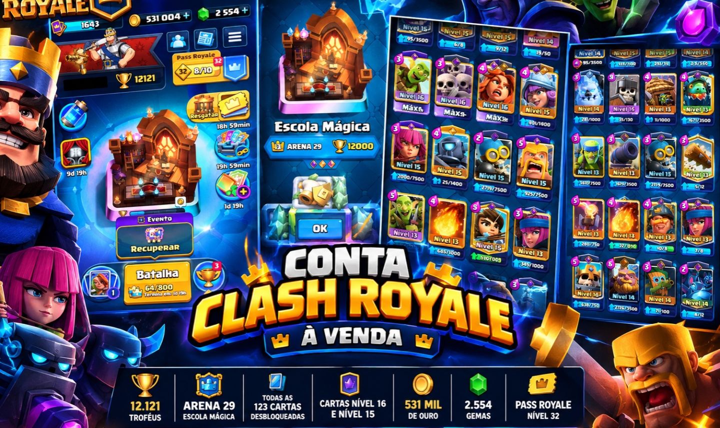 Conta clash 12k troféus