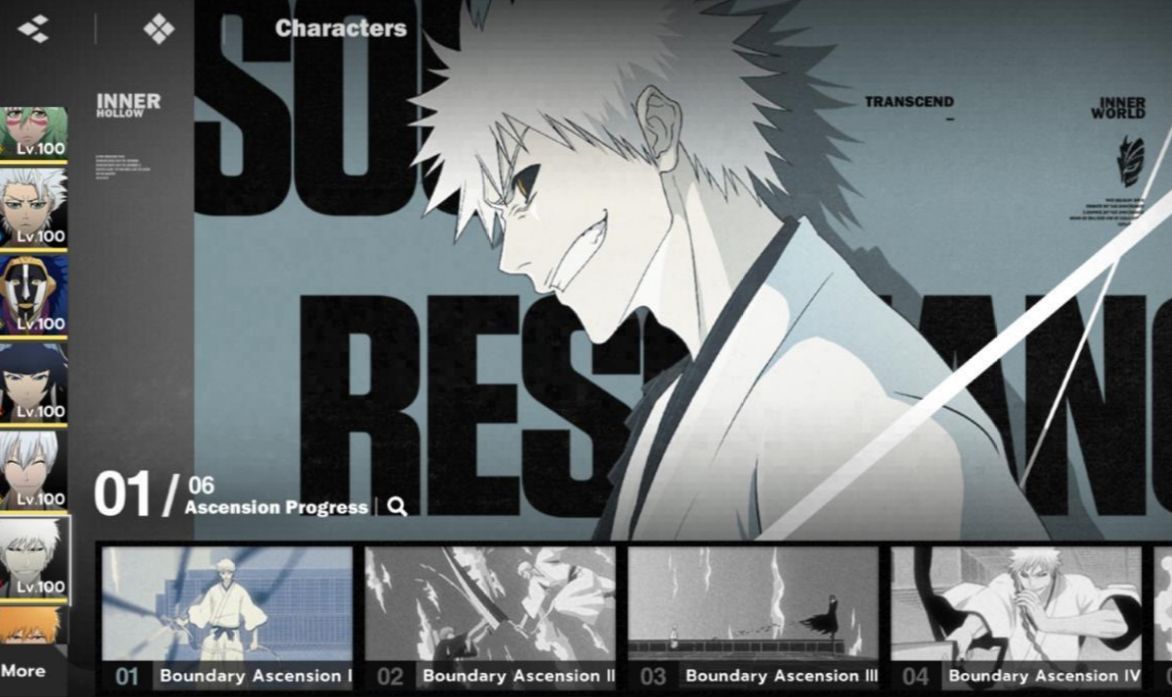 Conta Bleach Soul Resonance Lv79 EndGame AizenB6 + ArmaS5 todos com armas e mais