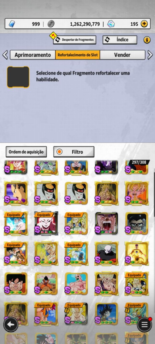 Conta DBZ LEGENDS COM 65 LFS!!!