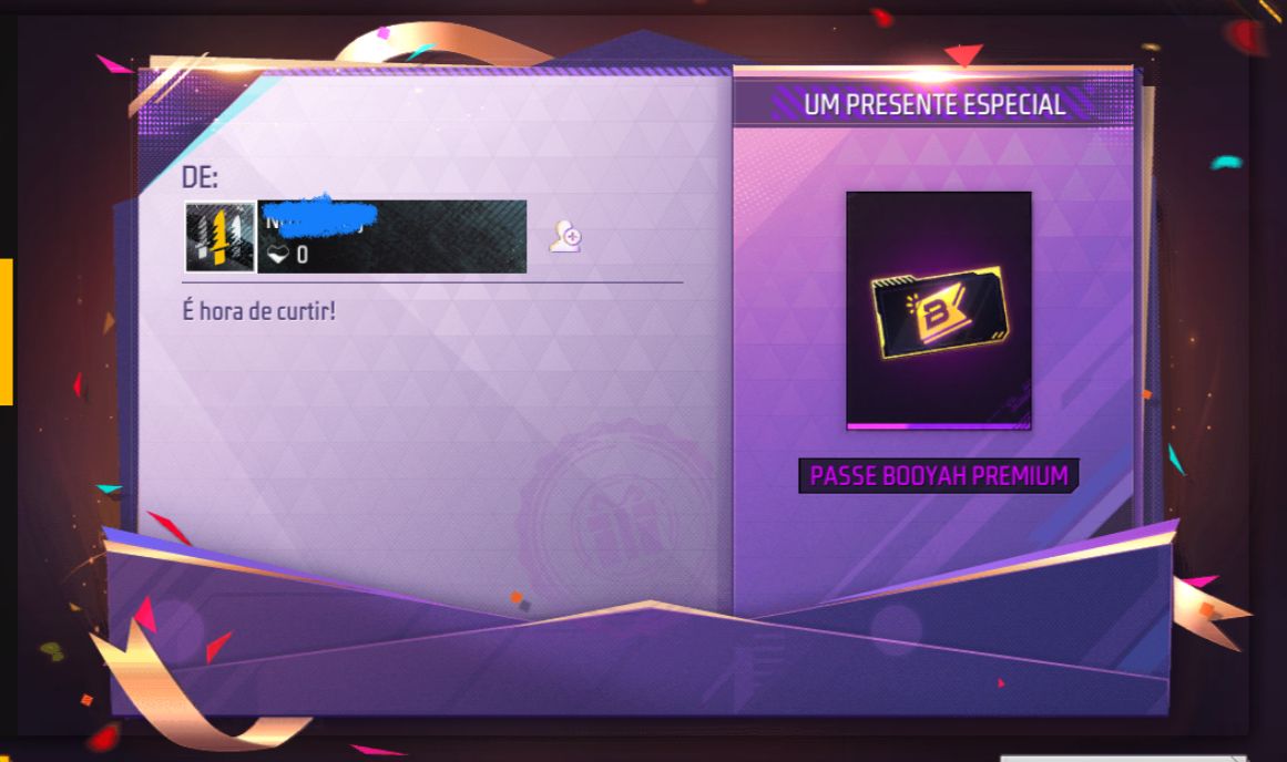Passe booyah premium - [Freefire] - não precisa adicionar !