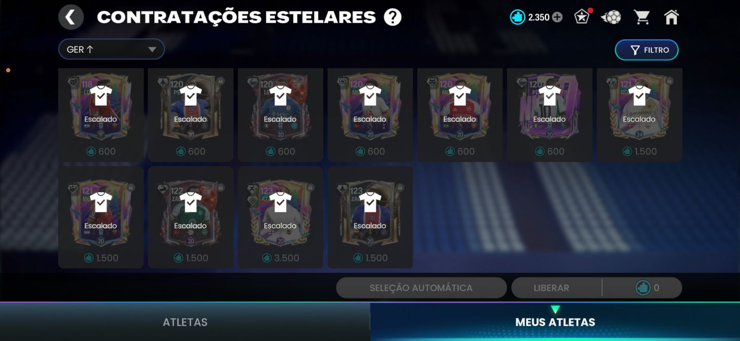 CONTA FC MOBILE GERÊNCIA 121 TIME COMPLETO DE CRAQUES VALOR INCRÍVEL!