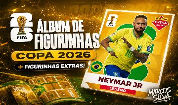 ÁLBUM DA COPA 2026 - ALTA QUALIDADE + MASCOTES + ESPECIAIS (GUIA + BRINDE)