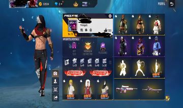 CONTA FREE FIRE | EX PRIME 4 | CALÇA ANGELICAL VERMELHA | UMP E XM8 ATRIBUTADA