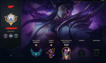 Conta Lol Platina 2 com Kassadin Costimo, Thresh Flor, Cait Acad, Nasus Inf - Fa