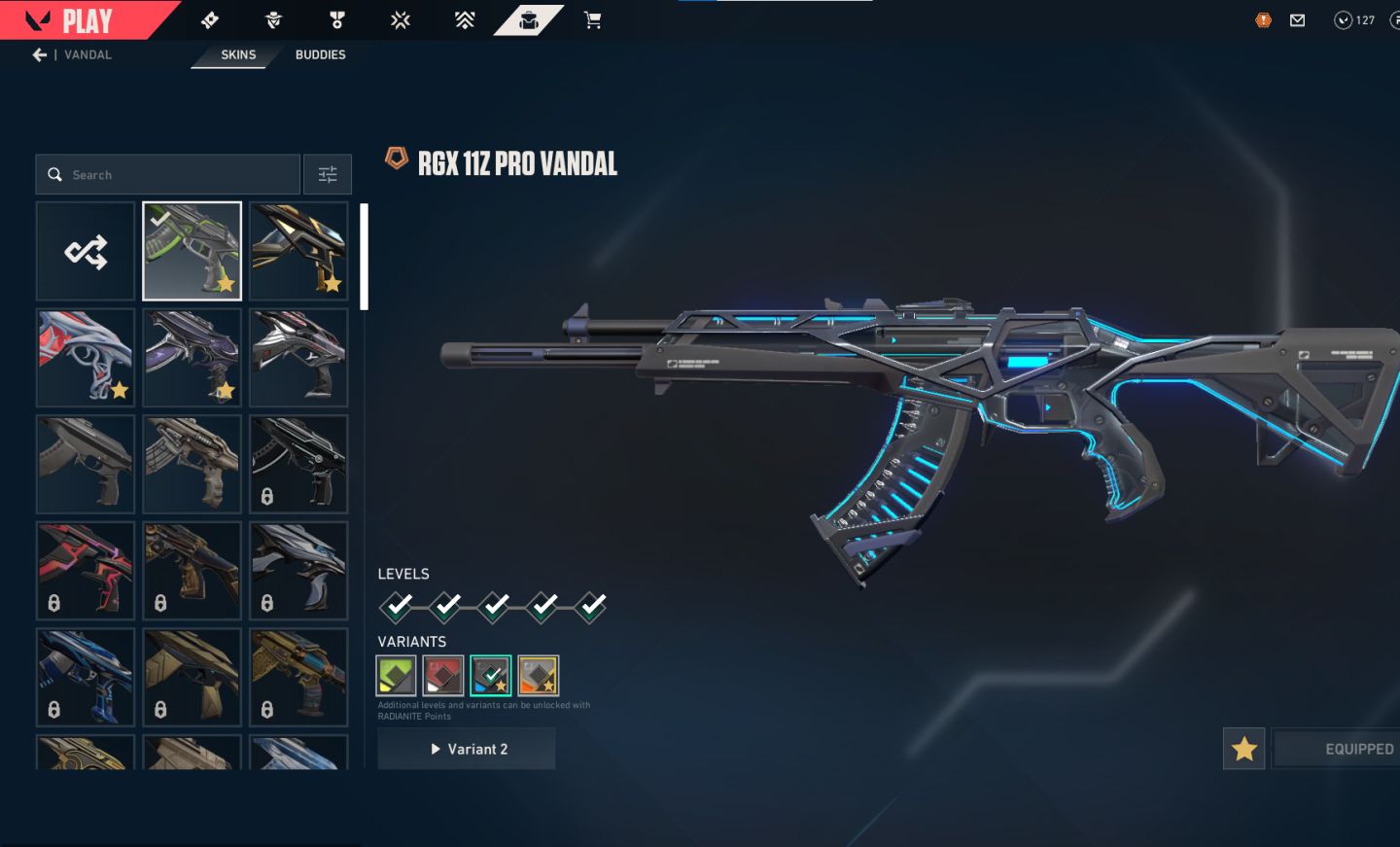 Conta valorant vandal champions 25, xenohunter, karambit sublime etc