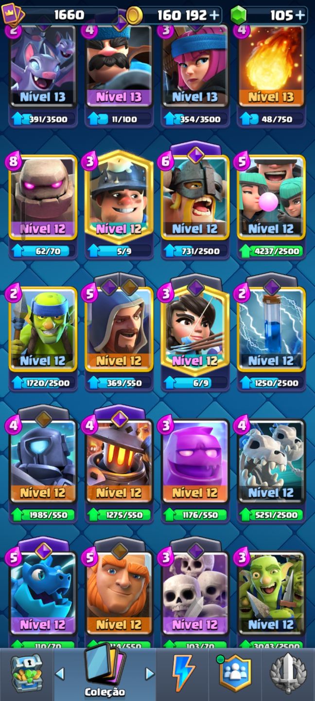 Conta Clash royale de 6 anos, com varias tropas, emotes etc