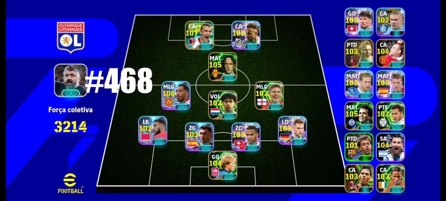 [ANDROID/IOS] CONTAS EFOOTBALL 3100+ DE FORÇA