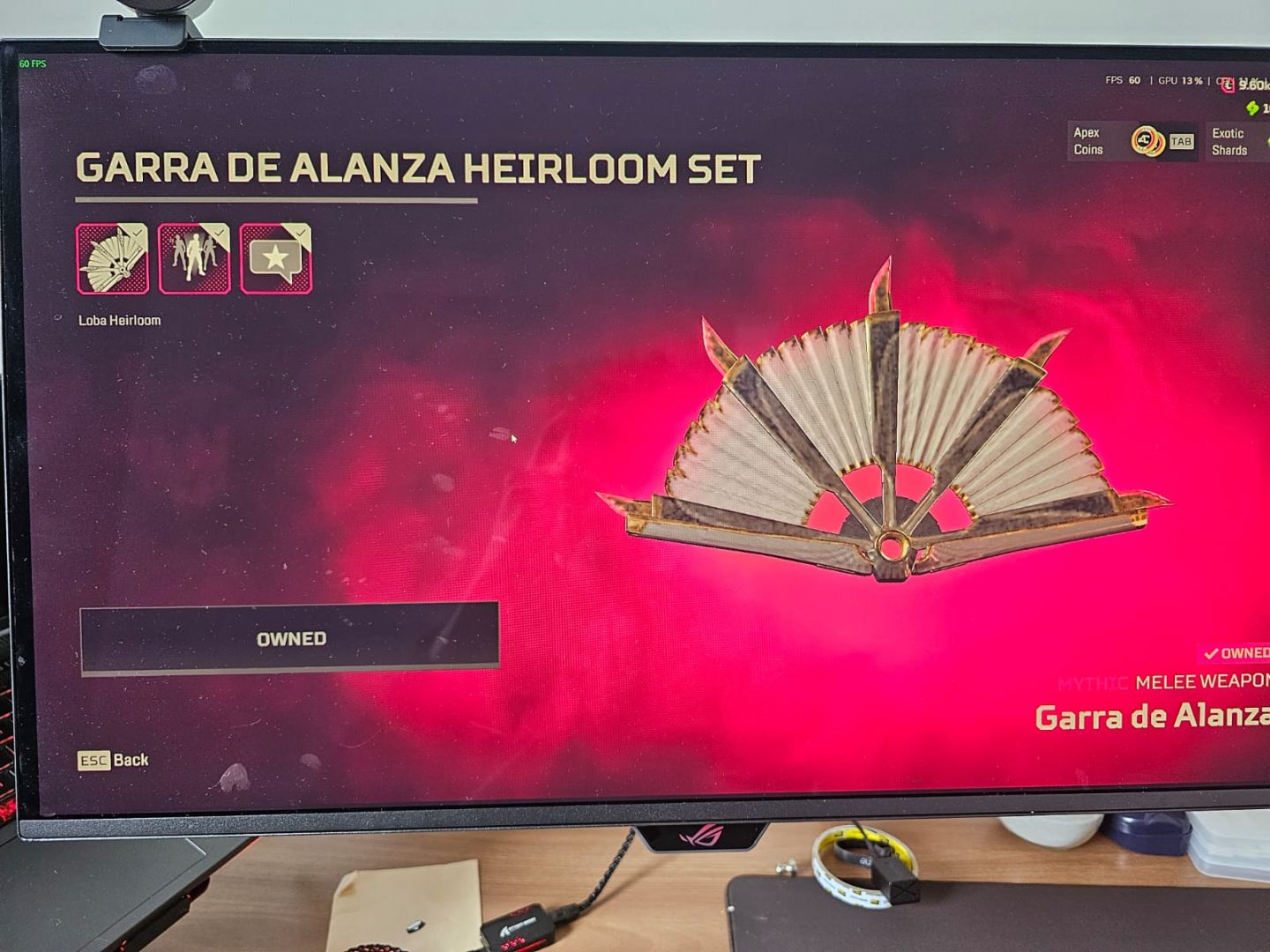 CONTA APEX LEGENDS | 7 HEIRLOOMS | 437 SKINS LENDARIAS