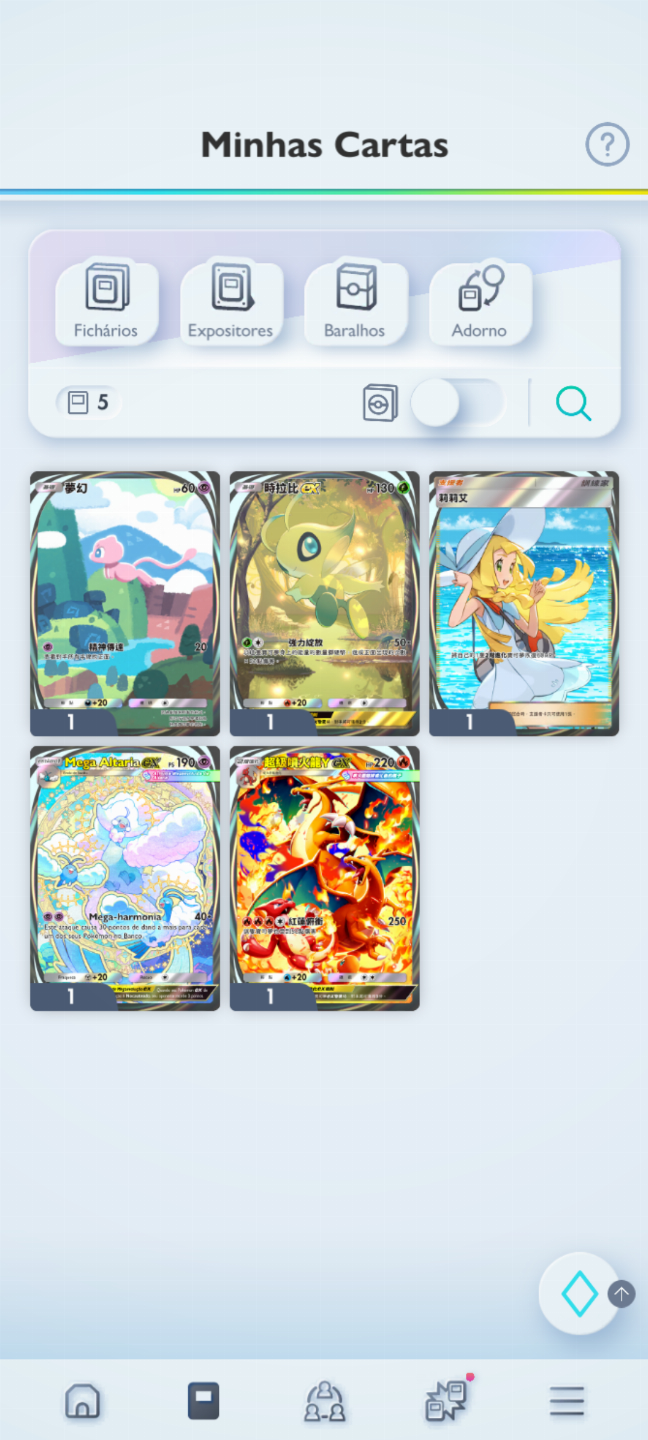 Conta Pokémon TCG - NV 23 com mais de 1,8k cartas, com muitos Shinys e Full Art