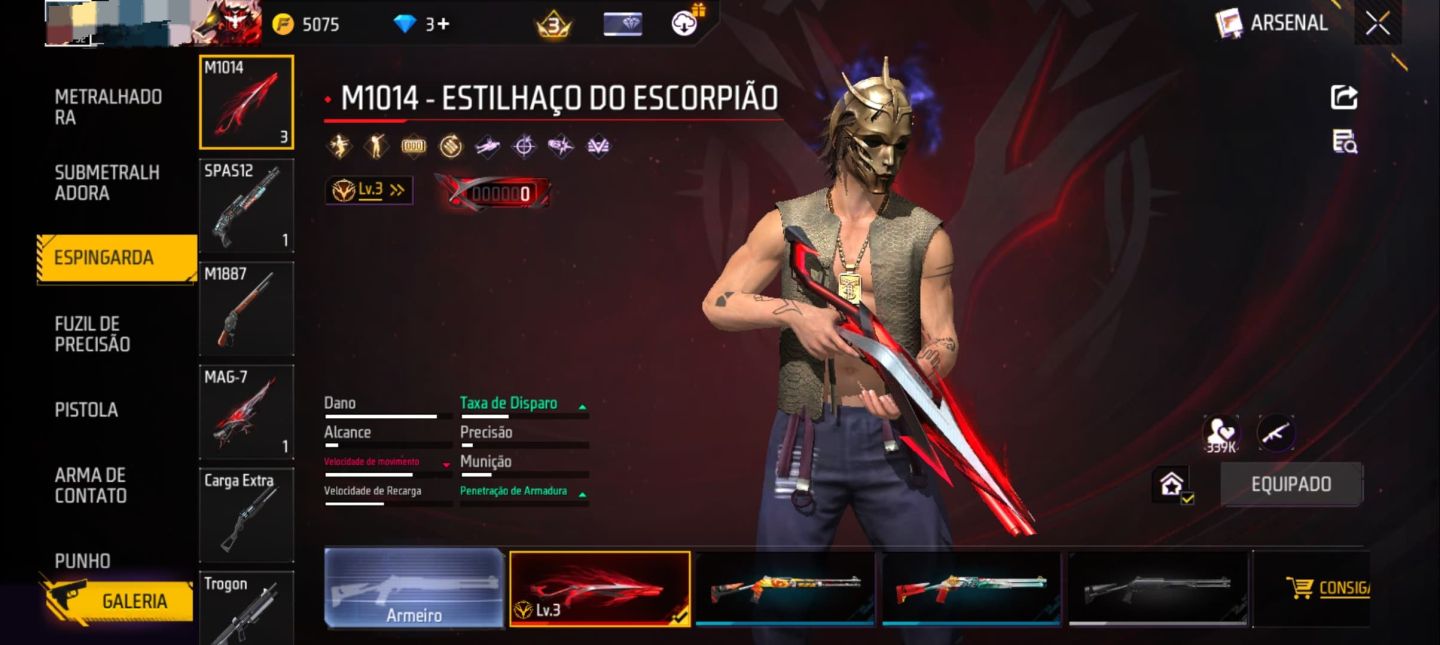 CONTA FREE FIRE NÍVEL 52, MUITO COMPLETA!
