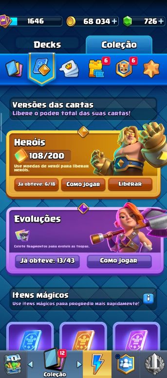 Conta muito upada e forte com 12700 trofeus!!!